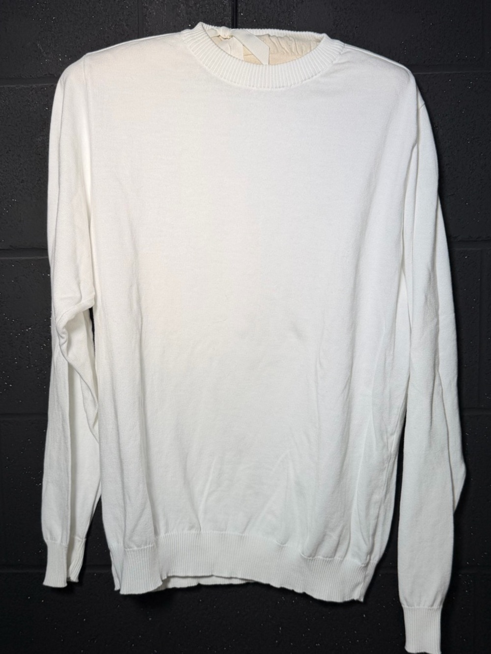 Paul & Shark Men's White Golf Crewneck Knit Sweater Cotton